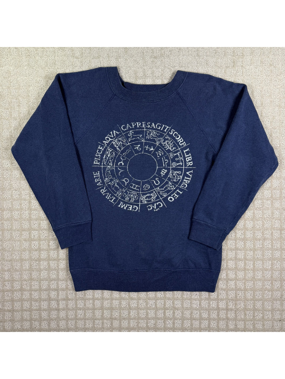 Hanes zodiac graphic blue sweatshirt S